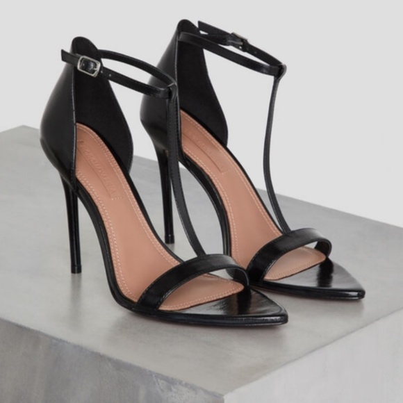 BCBGMaxAzria Shoes - Black BCBGMAXAZRIA DANIELLE SANDAL Heels Shoes Size 9 Ankle Strap